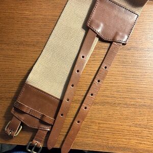 Lands’ End Canvas Brand Stretch Belt – Genuine Leather, Size M